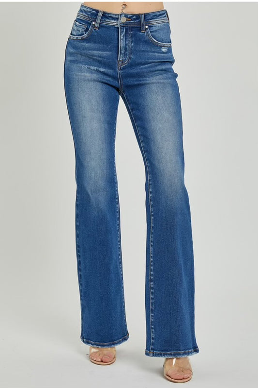 Plus Size Risen Mid-Rise Bootcut Jeans