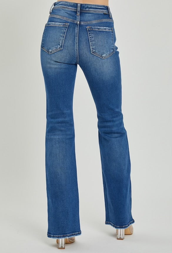 Plus Size Risen Mid-Rise Bootcut Jeans