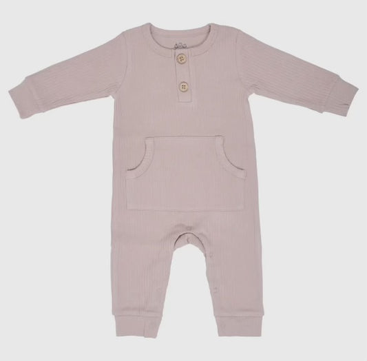 Baby Ribbed Playsuit with Pocket