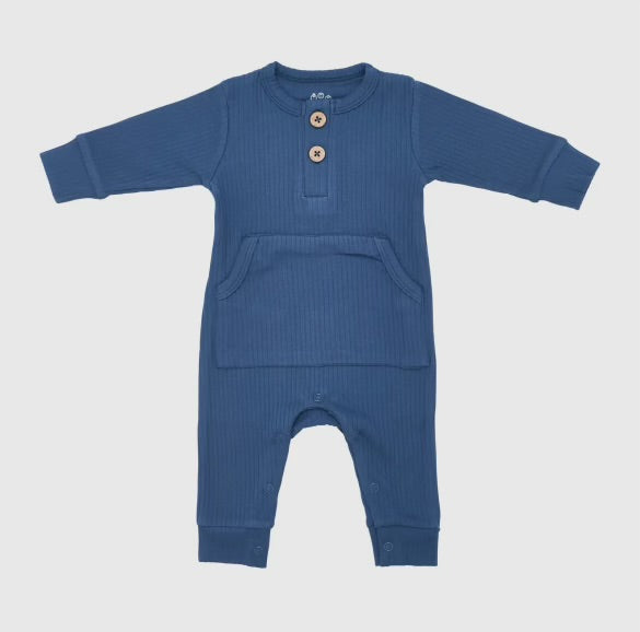 Baby Ribbed Playsuit with Pocket