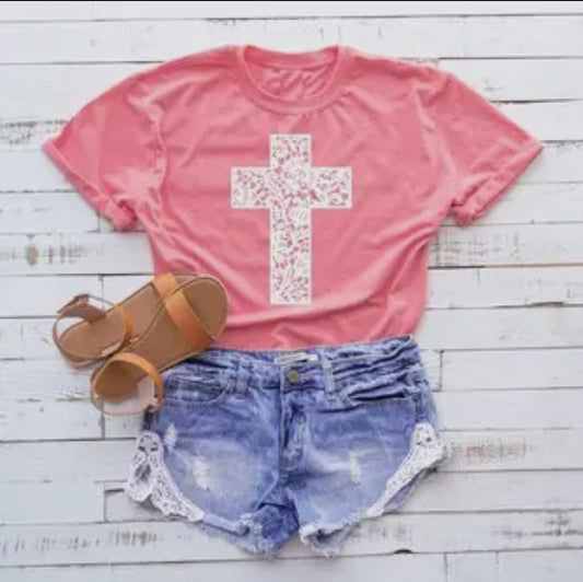 Lace Cross T-Shirt