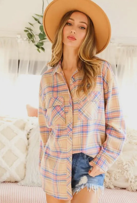 Oversized Flannel with Pockets