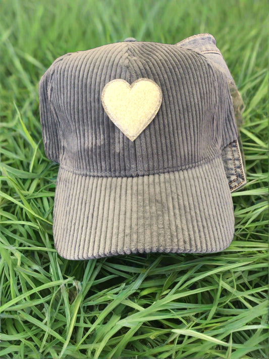 Heart Corduroy Hat
